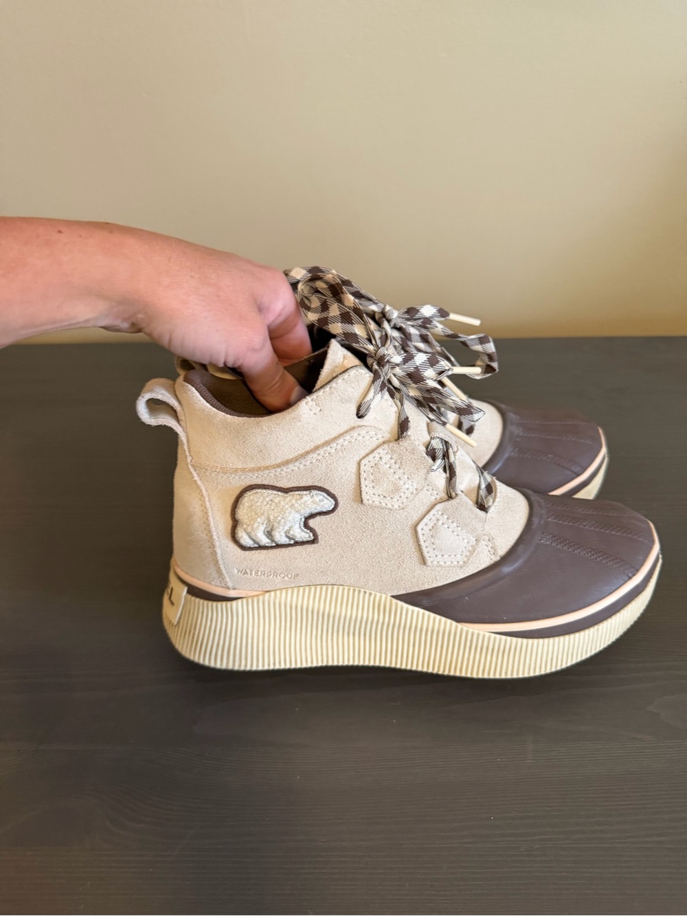 Sorel Out and About IV Leather Ankle Boot in Beige and Brown - Picture 7 of 11